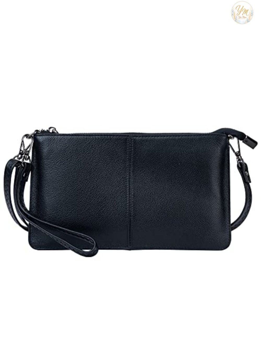 Genuine Leather Wristlet Clutch Crossbody Bag Small Evening Purse